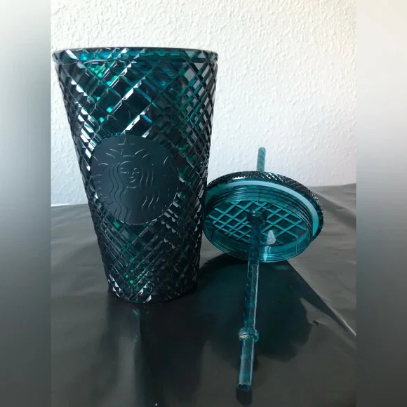 Starbucks Grande Teal Jeweled Cold Cup Tumbler 16oz - Picture 6 of 11